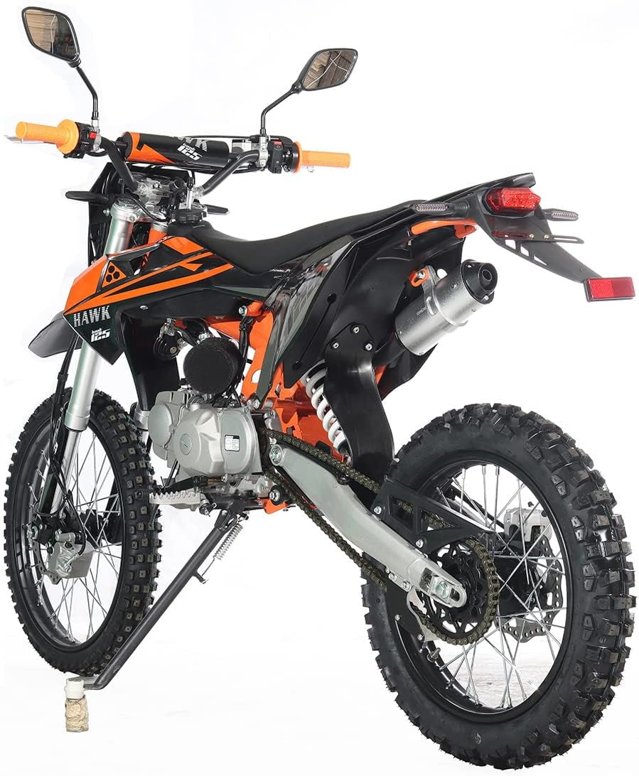 X-Pro Brand New 125cc Dirt Bike, All Lights 4 Manual Transmission Electric/Kick Start, 19"/16" Tires