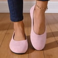 thumbnail image 7 of Lenago Flat Dress Shoes for Women Low Shallow Heel Dress Shoes Slip-On Walking Shoes Round Toe Office Shopping Party Travel Pink Size-7, 7 of 7