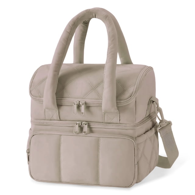 Bolsa de Almuerzo Térmica de 12.5 QT con Doble Compartimento y Diseño Acogedor, Ideal para Trabajo, Escuela o Picnic