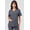 DARK GRAY, variant on - Women's V-Neck Tan Scrub Top - Comfortable Workwear - 2XL
