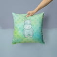 thumbnail image 2 of Carolines Treasures BB7389PW1414 Polkadot Hippopotamus Watercolor Fabric Decorative Pillow  14Hx14W multicolor, 2 of 4