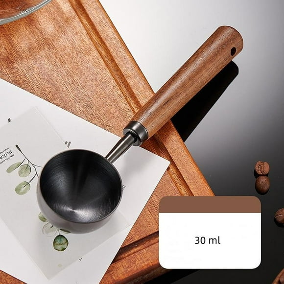 15/30 ml Multifunctional Wooden Coffee Bean Dosing Cup Coffee Bean Measuring Spoon for Barista Coffee Lovers Home Kitchen Tool