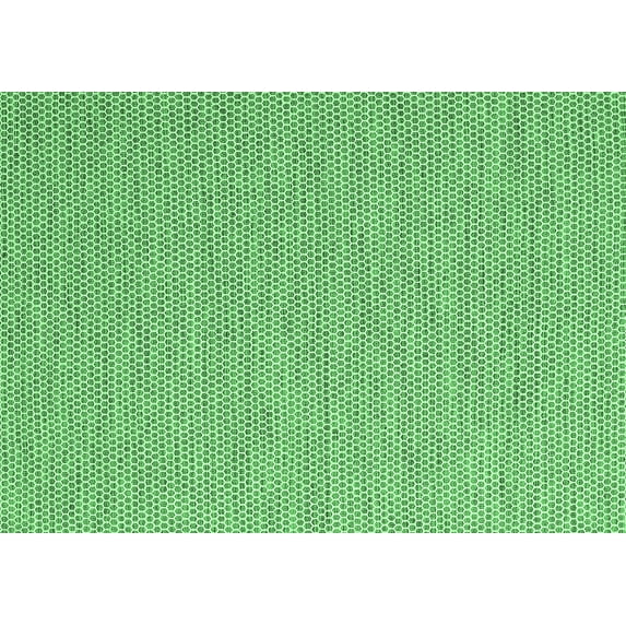 Ahgly Company Indoor Rectangle Abstract Emerald Green Contemporary Area Rugs, 2' x 4'