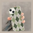 thumbnail image 2 of Sage Green Argyle Case for iPhone 13 Mini,Aesthetic Art Design TPU Shock-proof Cover Case, 2 of 6