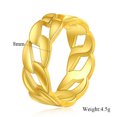 thumbnail image 4 of New Fashion Minimalist Geometric Rings for Men Women Party Jewelry Cuban Chain Cocktail Ring 14K Yellow Gold  Anillos Mujer, 4 of 8