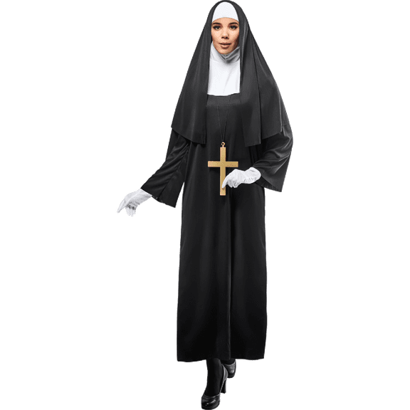 Nun Halloween Costume for Adults, Women's Size 1X (16/18W), by Way to Celebrate