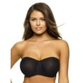thumbnail image 2 of Paramour by Felina | Delightful Seamless Unlined Lace Bandeau 2-Pack | Bra | Support (Black Warm Neutral 2-Pack, 36DDD), 2 of 3