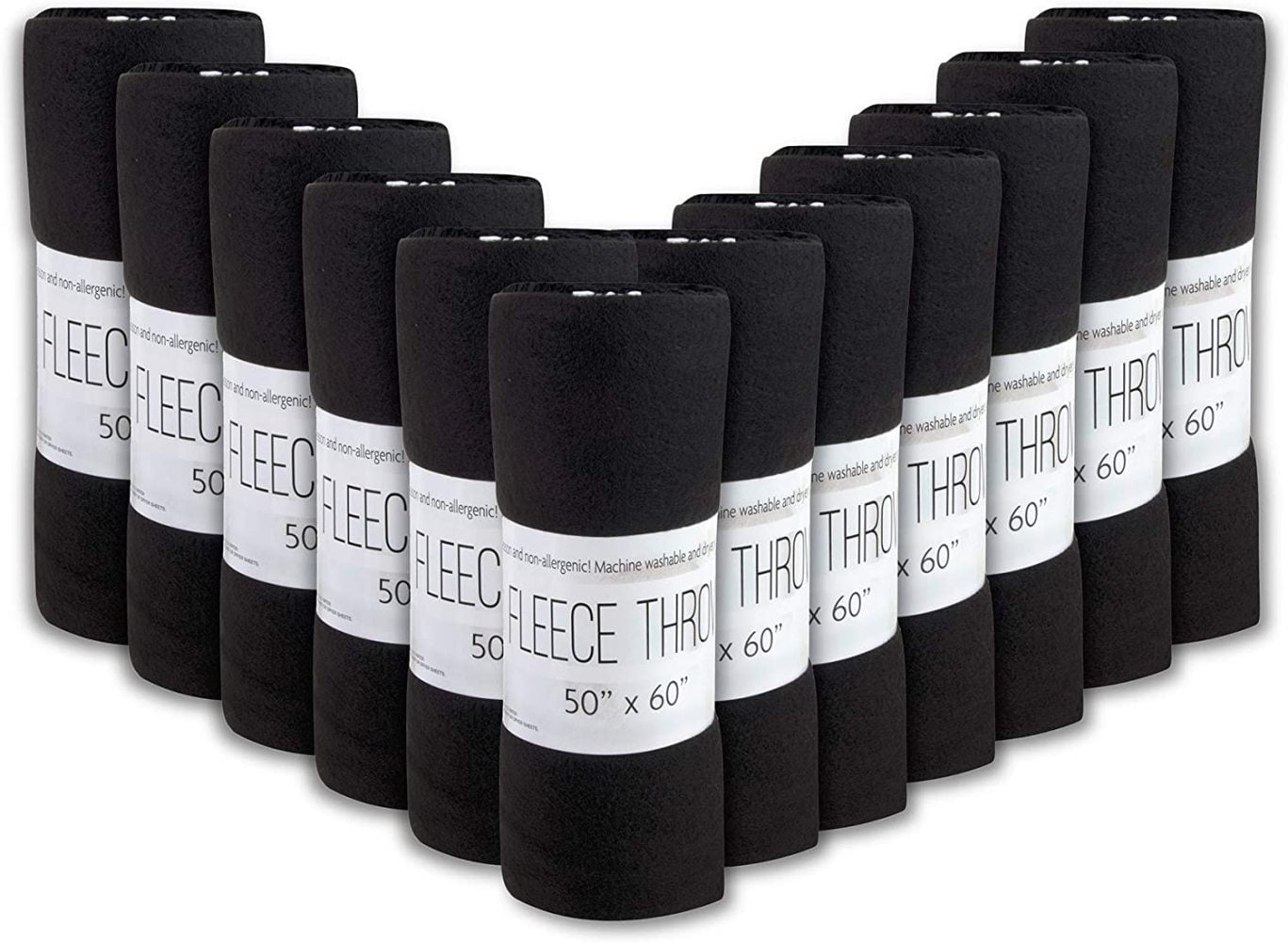24 Pack of Fleece Throw Blankets Bulk Throw Blankets for Wedding Favors
