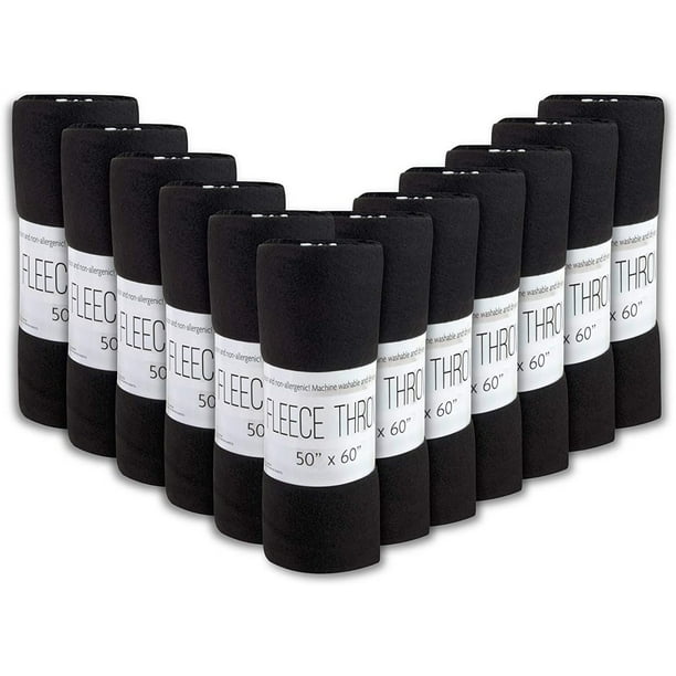 24 Pack of Fleece Throw Blankets Bulk Throw Blankets for Wedding Favors