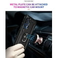 thumbnail image 3 of [PST] Motorola Moto Edge 2021 Kickstand Ring Case, Heavy Duty Drop Protection Hybrid Shock Absorption Rugged Hard Phone Case Cover with Ring Stand Fits Magnetic Car Mount, 3 of 5