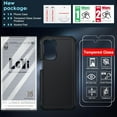 thumbnail image 3 of fafa-Galaxy A23 5G Étui, Samsung A53 Étui avec [2 Pack] Protecteurs d'Écran en Verre Trempé, 3 en 1 Corps Complet Antichoc Caoutchouc Anti-Poussière Robuste Étui de Protection pour Galaxy A23 5G, Noir..., 3 of 4