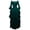 Green, variant on Turilly Women's Long Sleeve Neck Dress Floor Length Cosplay Dress Plus Size Dress