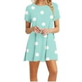 thumbnail image 2 of Mefallenssiah Mode Femmes Robes d'Été Casual Cou à Manches Courtes Robe d'Impression, 2 of 6