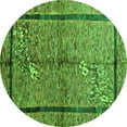 thumbnail image 1 of Ahgly Company Indoor Round Abstract Green Contemporary Area Rugs, 3' Round, 1 of 1