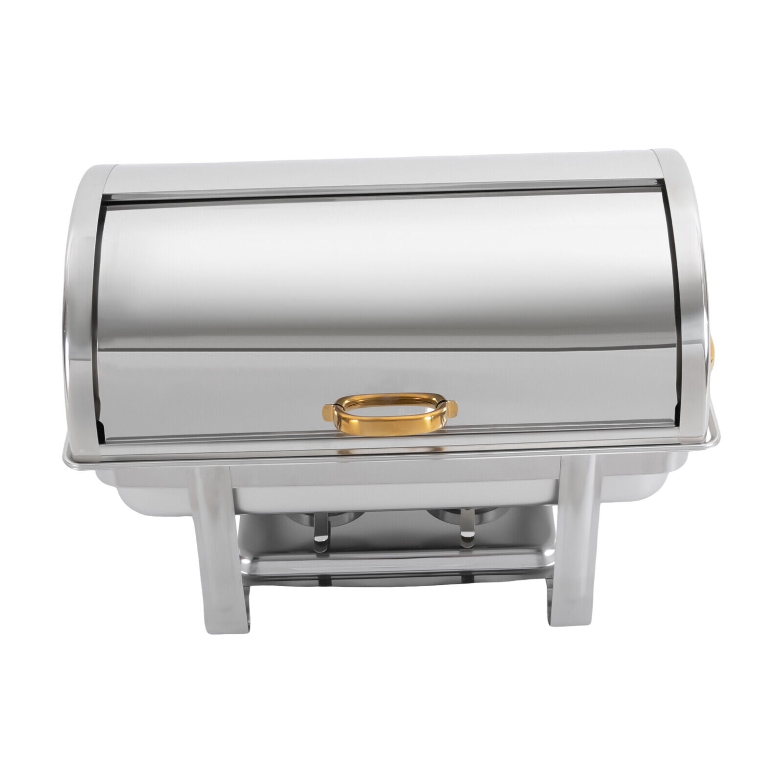 9L Rectangular Stainless Steel Double-Compartment Chafing Dish Buffet Warmer