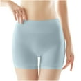 thumbnail image 3 of QLEICOM Cotton Underwear for Women,Women's Panties,Breathable Solid Color High Waist Cotton Boyshorts for Women Full Coverage Soft Comfortable Seamless Edges for Daily Wear and Invisible Lines Blue, 3 of 10