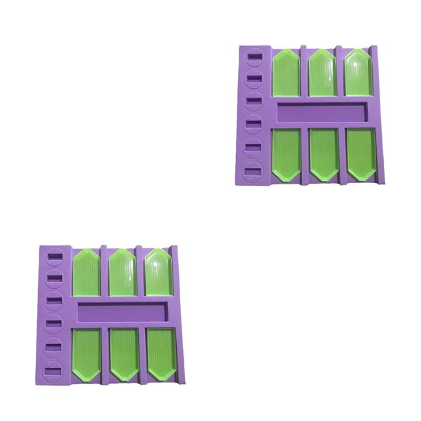 Inteprter Organizador de bandejas de perforación con 6 bandejas de perforación, soporte para accesorios de pintura para funda de teléfono DIY, Violeta estilo 1 2piezas