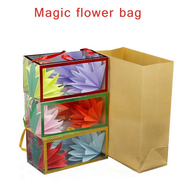 New Strange Creative Magic Paper Bag Change Flower Bag Funny Toy
