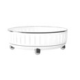 thumbnail image 1 of 360-Degree Rotating Makeup Organizer for Dresser, Cosmetic Storage with Compartments for Perfumes,White,A, 1 of 5