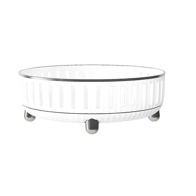 360-Degree Rotating Makeup Organizer for Dresser, Cosmetic Storage with Compartments for Perfumes,White,A