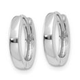 thumbnail image 2 of Real 14kt White Gold Round Hinged Hoop Earrings; for Adults and Teens; for Women and Men, 2 of 4