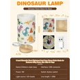 thumbnail image 3 of Lámpara de mesa infantil GFTDNS con diseño de dinosaurio, USB, regulable y base de madera, 3 of 7