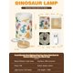 thumbnail image 3 of Lámpara de mesa infantil GFTDNS con diseño de dinosaurio, USB, regulable y base de madera, 3 of 7