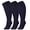 3p4 3navy, variant on Hipuroga Bamboo Viscose Plus Size Compression Socks for Women Men Wide Calf 10-14 mmHg Circulation Knee High Support Stockings blackgreypink XL/2XL