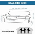 thumbnail image 3 of H.VERSAILTEX Plush Velvet 3-Piece Sofa Slipcover, Stretch Elastic Furniture Protector, Fits 72–90 Inch 2-Cushion Couch, Bronze Brown, 3 of 6