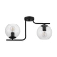 thumbnail image 2 of 204338A-Eglo Lighting-Marojales - 2-Light Semi Flush - Black Finish - Clear Glass Shade, 2 of 2