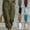 Army Green wide leg cargo pants for women a1, variant on Women's Wide Leg Cargo Pants with Pockets High Waisted Flowy Casual Solid Harem Trousers Long Pants for Beach Vacation Travel Summer Lounge, Khaki XL