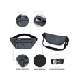thumbnail image 2 of Riñonera Deportiva Ajustable, Bolsa Belug Gris, 2 of 5