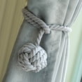 thumbnail image 3 of Joernso 1 Pair Decorative Curtain Tiebacks Woven Ball Cotton Line Boho Decor Curtain Holder for Home, 3 of 8