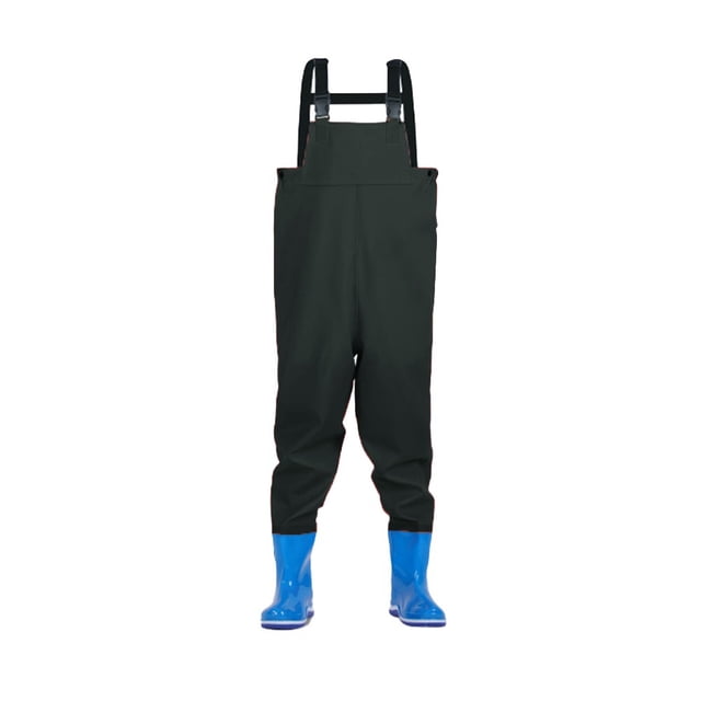 Splihome Cuissardes de Pêche Imperméables pour Enfants et Ados avec Bottes Cuissardes de Chasse Pantalons de Pluie Vert