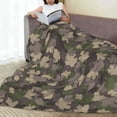 thumbnail image 6 of Honeii Camouflage maple Print Fleece Blanket - Throw Blanket for Bed, Sofa, Couch, Camping, and Travel , Microplush Ultra Soft Warm Blanket-80"x60", 6 of 7