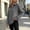 Gray, variant on Womens Snap Button Sweatshirts Oversized Fleece Split Hem Pullover Tops Casual Long Sleeve Fall Winter Shirts S-XXL,Gray