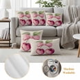 thumbnail image 6 of Pack of 2 Outdoor Pillow Covers 24x24 Inch Waterproof Cherry Fruit Throw Pillow Covers,Decorative Couch Pillow Shams Protectors Spring Botanicals Bow Idyllic Country Leaf Patio Cushion Pillowcases, 6 of 8