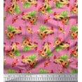 thumbnail image 1 of Soimoi Rayon Fabric Flowers & Mix Fruits Print Sewing Fabric Yard 56 Inch Wide, 1 of 1