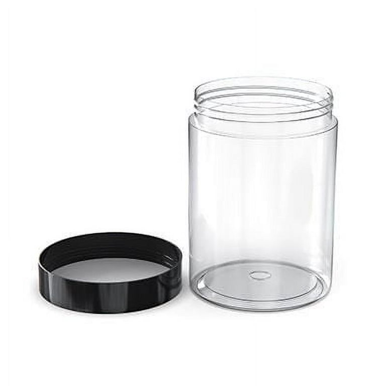50PCS 3g Dab Containers 3ml Round Clear Jars with Black Lids for Scrubs  Lotions