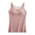thumbnail image 1 of Camisas Térmicas Sin Mangas para Mujer Chaleco De Cuello con Sujetador Incorporado Ropa Interior Camiseta Sin Mangas Térmica Rosa, 1 of 6