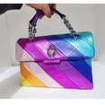 thumbnail image 4 of Kurt Geiger London Bolso Original Mediano Y Pequeño Patrón De Onda Arco Iris Las Mujeres De Cadena De Metal Color De Un Hombro Crossbody Mensajero Cuadrado, 4 of 4