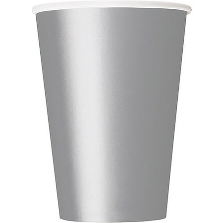 Paper Cups, 12 oz, Silver, 10ct