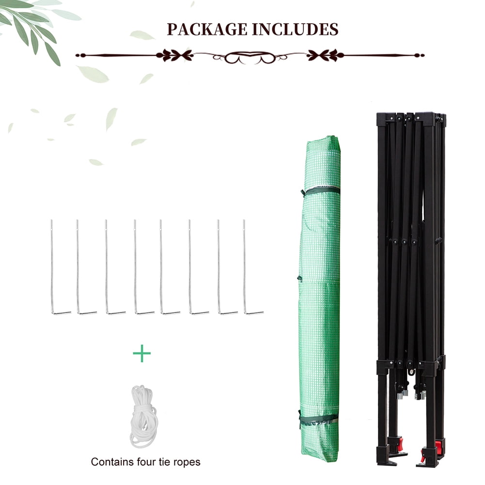 Private Jungle Outdoor Greenhouse with Observation Windows, 8*6ft Plastic Sprayed Iron Pipe PE Mesh Foldable Shed Green Private Jungle Outdoor Greenhouse with Observation Windows, 8*6ft Plastic Sprayed Iron Pipe PE Mesh Foldable Shed Green
