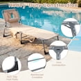 thumbnail image 6 of Costway Tanning Chair Portable Chaise Lounge Chair with 4-Position Adjustable Backrest Beige, 6 of 8