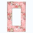 thumbnail image 2 of Metal Light Switch Wall Plate Outlet Cover (Coffee Mocha Espresso Chocolate Shake Cupcake Macaron Flower Bouquet Pink Bow - Single Rocker), 2 of 2