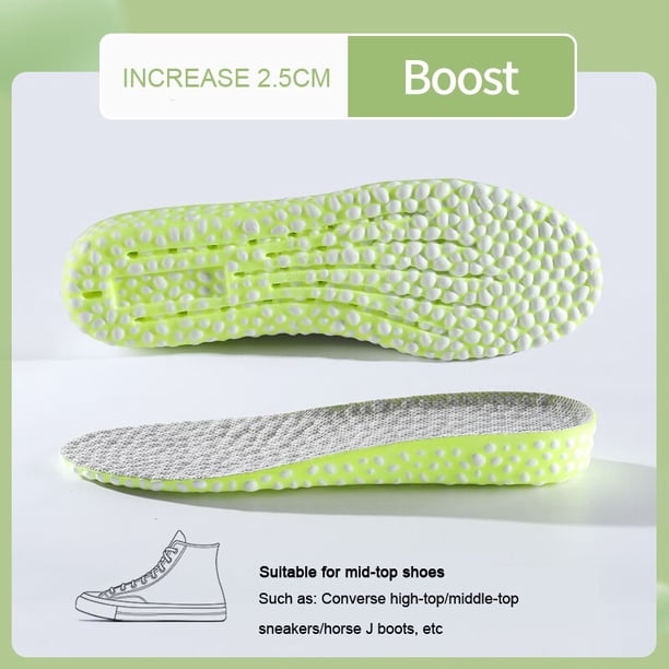 Plantillas de zapatos suaves para hombres y mujeres, plantillas de aumento de altura, cómodas plantillas deportivas para correr para pies, suela de zapato de crecimiento de 1,5-3,5 cmEU41-42 Gao Jinjia LED