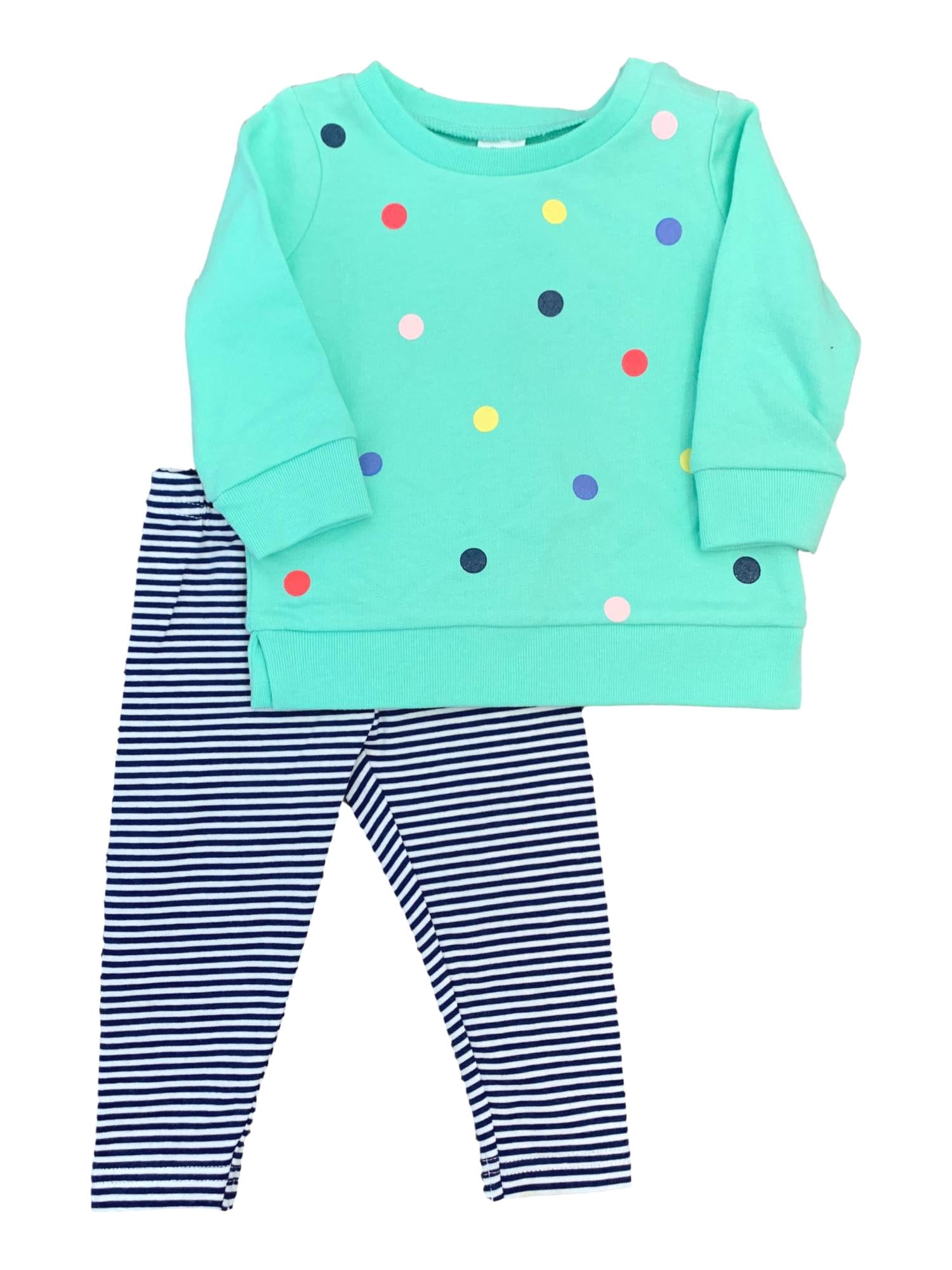 Infant Baby Girls Mint Green Polka Dot 