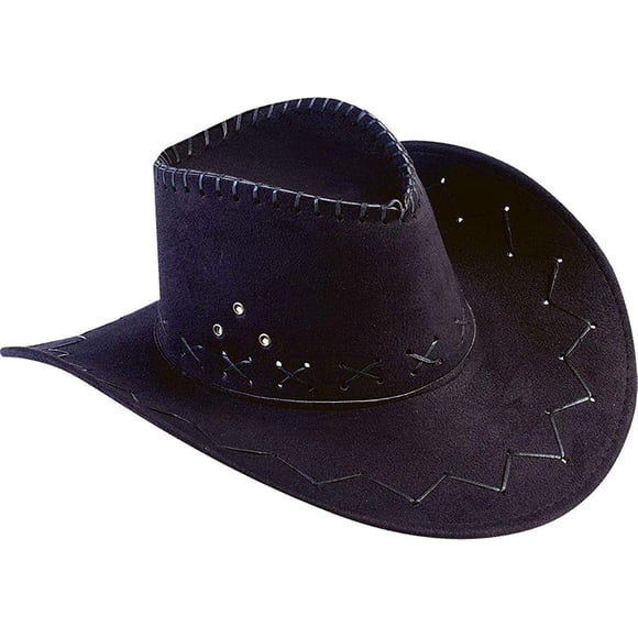 Chapeau COWBOY Floqué Noir Adulte-FM61221