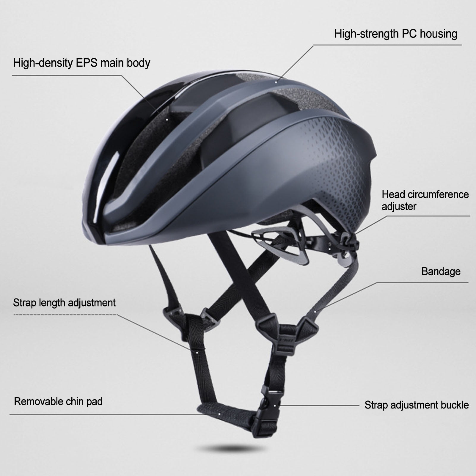 Adult Bicycle Helmet Mountain Bike Cycling Riding Helmet High Density EPS 