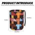 thumbnail image 4 of Round Car Trash Can 7×5.9in Waterproof, Durable, Not Easy To Fade, Easy To Install And Disassemble To Prevent Interior Pollution Saddlebrown Colorful Houndstooth Hand-Drawn Sketch_2, 4 of 7